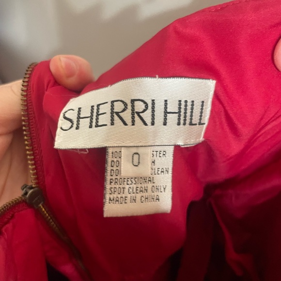 Sherri Hill Red Pink Puff Formal Homecoming HOCO Short Dress Size 0 - Picture 4 of 4